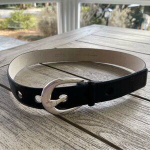 Michael Michael Kors Black Leather Wide Belt Womens Size Small